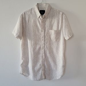 Rails Men's Short Sleeve CARSON Shirt in Jungle Jam Print Linen Blend Sz M